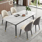 Sintered Stone White Tone Table Luxury Style 4 Legs Table for Dining Room Clearhalo ' dining_table' 'Dining Tables & Seating' 'Dining Tables' 'furn' 'furn_dining_table' 'Furniture' 'furniture_dining_table' 'Kitchen & Dining Furniture' 'kitchen&dining_furn' 'kitchen' 'kitchen_dining_table' 1200x1200_4422309c-ee3b-40b6-bdd3-7fcf2686a297