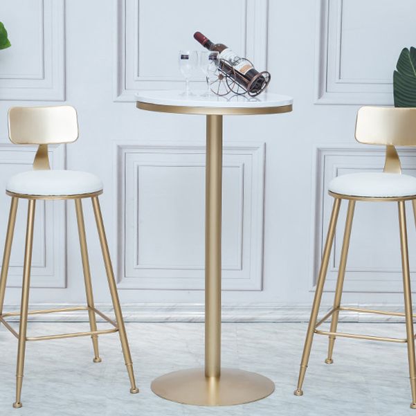 Stone Bar Dining Table Glam Round /Square Bar Table with Pedestal for Dining Room Clearhalo 'Bar Furniture' 'Bar Tables' 'bar_tables' 'furn' 'furn_bar_tables' 'Furniture' 'furniture_bar_tables' 'Kitchen & Dining Furniture' 1200x1200_4424df8e-cc0f-4fcf-9237-98930012393c