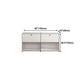 White Colour Metal Sideboard Contemporary Style Storage Dining Sideboard Clearhalo 'buffet_sideboard' 'Buffets & Sideboards' 'furn' 'furn_buffet_sideboard' 'Furniture' 'Kitchen & Dining Furniture' 1200x1200_44250bca-25bd-4173-b357-227620c7430b