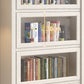 Wood Engineered Bookshelf Standard Contemporary Bookcase with Cabinets