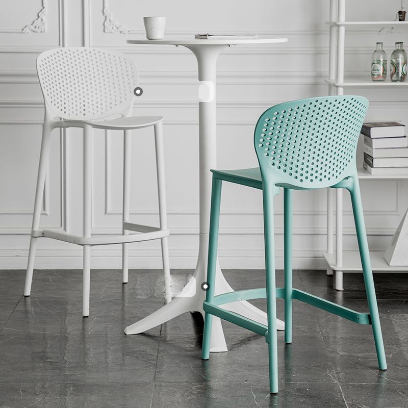 Contemporary Style Stackable Bar-stool Plastic Counter Bar Stool for Home Clearhalo 'Bar Furniture' 'Bar Stools' 'bar_stools' 'furn' 'furn_bar_stools' 'Furniture' 'furniture_bar_stools' 'Kitchen & Dining Furniture' 1200x1200_44256365-73fe-4121-adf6-be06dec7ed54
