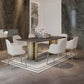 1/4/5/7 Pieces Designer Style Rectangle Dining Set Sintered Stone Top Dinette Table Set Clearhalo 'Dining Room Sets' 'Dining Tables & Seating' 'dining_room_set' 'furn' 'furn_dining_room_set' 'Furniture' 'Kitchen & Dining Furniture' 1200x1200_4426b74a-cd64-4aa8-8a77-1f753ad2cb47