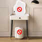 Modern Style Dressing Table Stone Top Vanity Set with Storage Drawers
