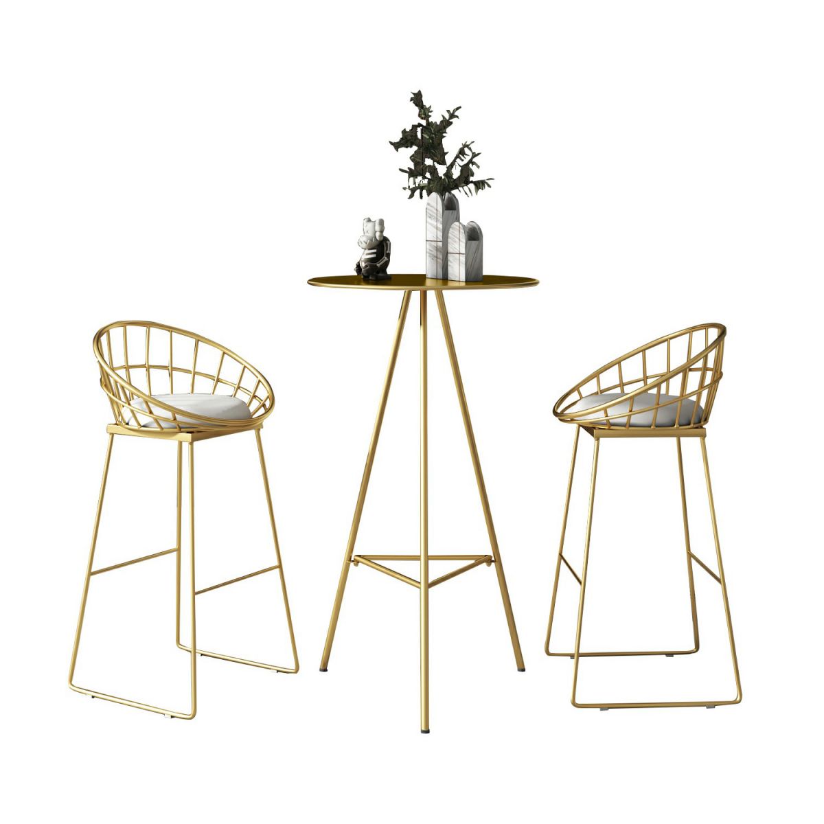 Industrial Round Indoor Bar Dining Table Iron Tripod Pedestal Bistro Table with Footrest Clearhalo 'Bar Furniture' 'Bar Tables' 'bar_tables' 'furn' 'furn_bar_tables' 'Furniture' 'furniture_bar_tables' 'Kitchen & Dining Furniture' 'kitchen&dining_furn' 'kitchen' 1200x1200_442866a7-4917-4f8b-bc73-98de9f9c8ba2