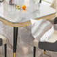 Marble Dining Table Luxury Style 4 Legs Base Rectangle Table for Dining Room Clearhalo ' dining_table' 'Dining Tables & Seating' 'Dining Tables' 'furn' 'furn_dining_table' 'Furniture' 'furniture_dining_table' 'Kitchen & Dining Furniture' 'kitchen&dining_furn' 'kitchen' 'kitchen_dining_table' 1200x1200_4428b80c-b541-48a7-b082-32b1527119d6
