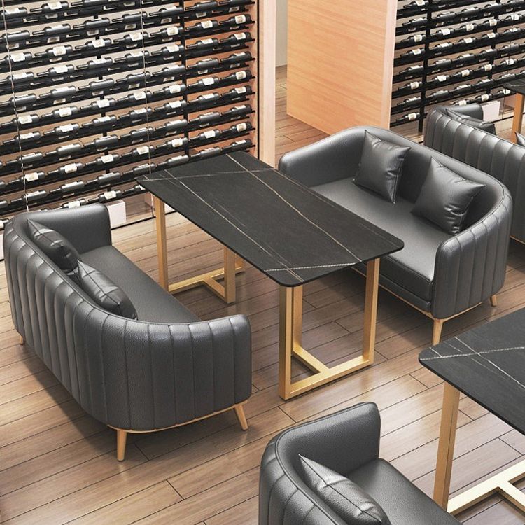 Hedendaagse hellende armbank 29.53 "H Single Cushion Sofa met kussens