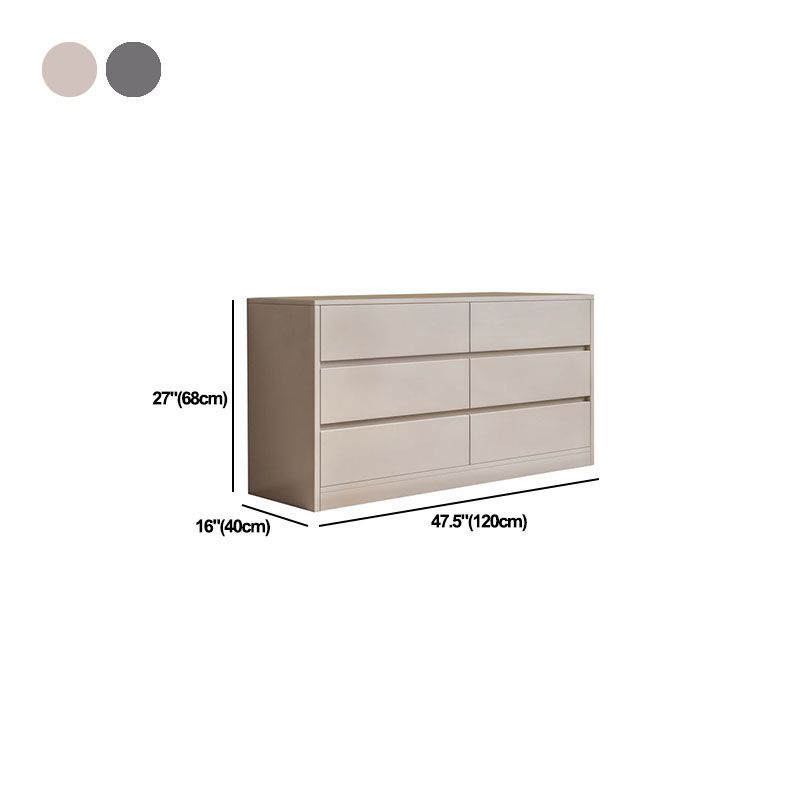 Contemporary Wooden Chest with 6 Soft Close Drawers Accent Chest