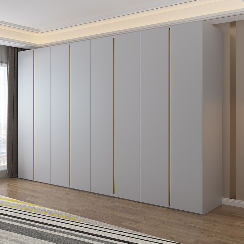 Armadio in legno di colore grigio armadio in stile contemporaneo con porta incernierata