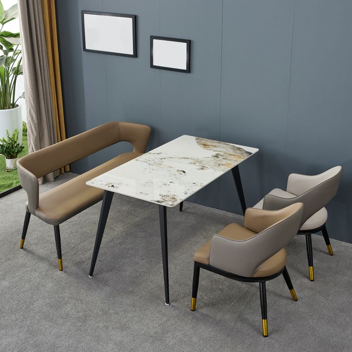 Metal Industrial Dining Chair with Arms Matte Finish Open Back Side Chair Clearhalo 'Dining Chairs' 'Dining Tables & Seating' 'dining_chair' 'furn' 'furn_dining_chair' 'Furniture' 'Kitchen & Dining Furniture' 1200x1200_442bc9e3-2907-400c-9f30-7990f3e6f3fa