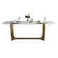 Traditional Luxury Table White Stone Rectangle Dining Table for Home Clearhalo 'Dining Tables & Seating' 'Dining Tables' 'dining_table' 'furn' 'furn_dining_table' 'Furniture' 'Kitchen & Dining Furniture' 1200x1200_442c4211-b80f-41e3-944b-ed70e1c609a4