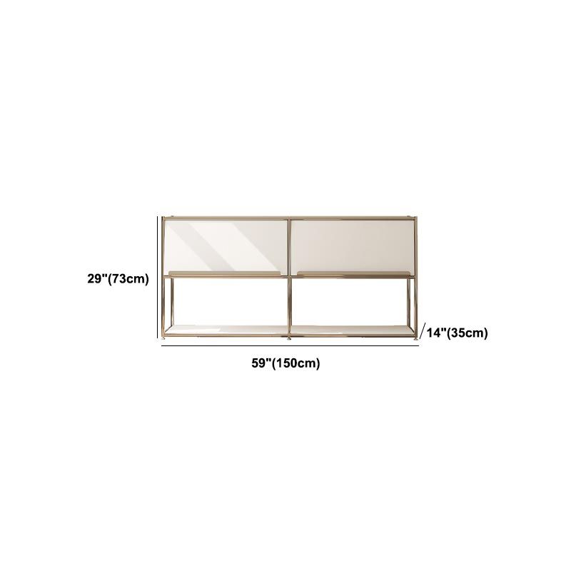 Contemporary Metal Sideboard with Drawers White Dining Buffet for Living Room Clearhalo 'buffet_sideboard' 'Buffets & Sideboards' 'furn' 'furn_buffet_sideboard' 'Furniture' 'Kitchen & Dining Furniture' 1200x1200_442e8ee2-afe7-4d5a-95e5-1feff211e4c6