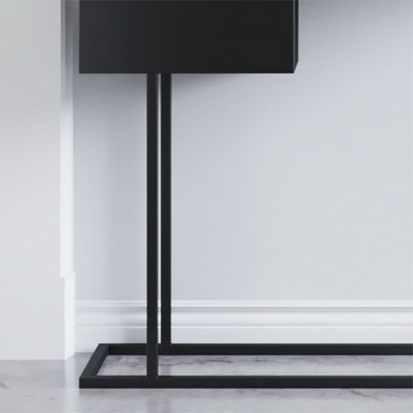 Table de consola negra contemporánea Mesa de sofá de consola rectángica para Hall