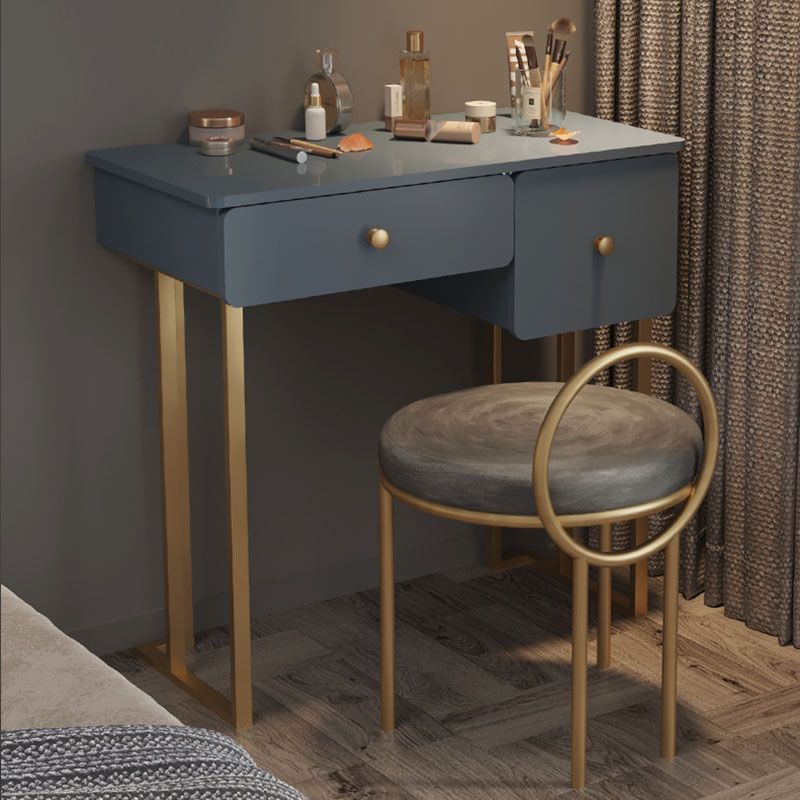 モダンなバニティメイクアップテーブルセットダブルドロワードレッシングテーブル