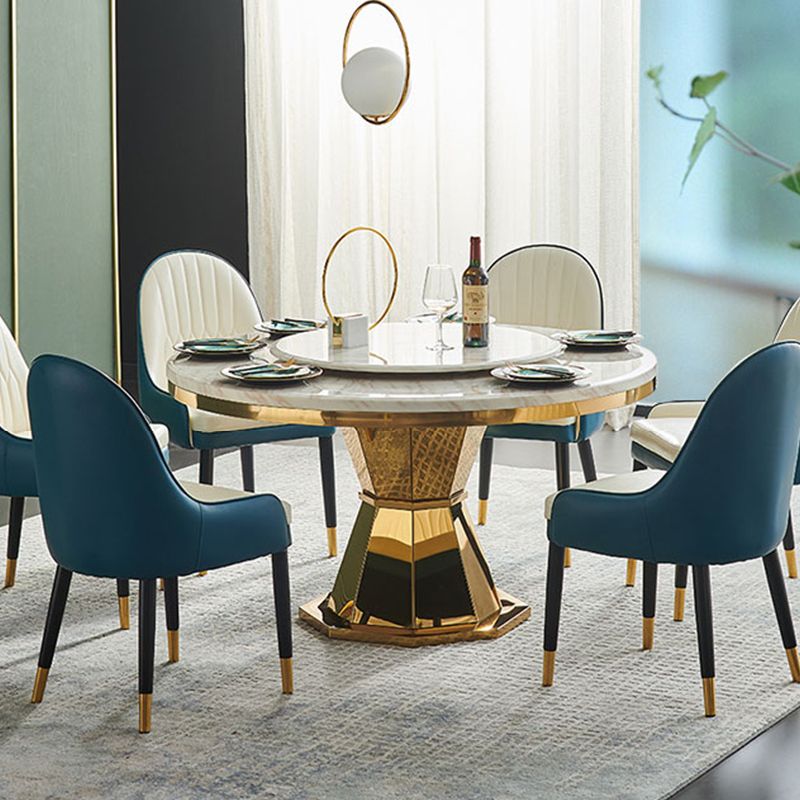 Glam Round Shape Marble Table Standard Kitchen Dining Table with Pedestal Base Clearhalo ' dining_table' 'Dining Tables & Seating' 'Dining Tables' 'furn' 'furn_dining_table' 'Furniture' 'furniture_dining_table' 'Kitchen & Dining Furniture' 'kitchen&dining_furn' 'kitchen' 'kitchen_dining_table' 1200x1200_44313b77-1ea5-472d-ab69-ff06947e14f4