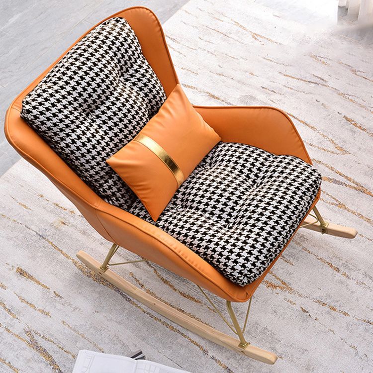 Nordic Simple Style Single Rocking Chair Leisure Home Lazy Chair Clearhalo 'Chairs & Seating' 'furn' 'furn_rocking_chairs' 'Furniture' 'Living Room Furniture' 'Rocking Chairs' 'rocking_chairs' 1200x1200_443192bc-bd0e-42e2-a256-f58e8b6d86dc