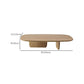 Mesa de centro de madera maciza Mesa de centro o auxiliar abstracta, rectangular