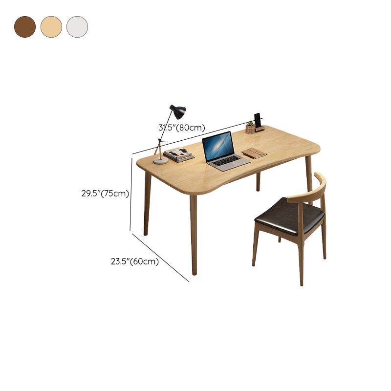 Solid Wood Parsons Base Office Desk Contemporary 29.5 Inch H Home ...