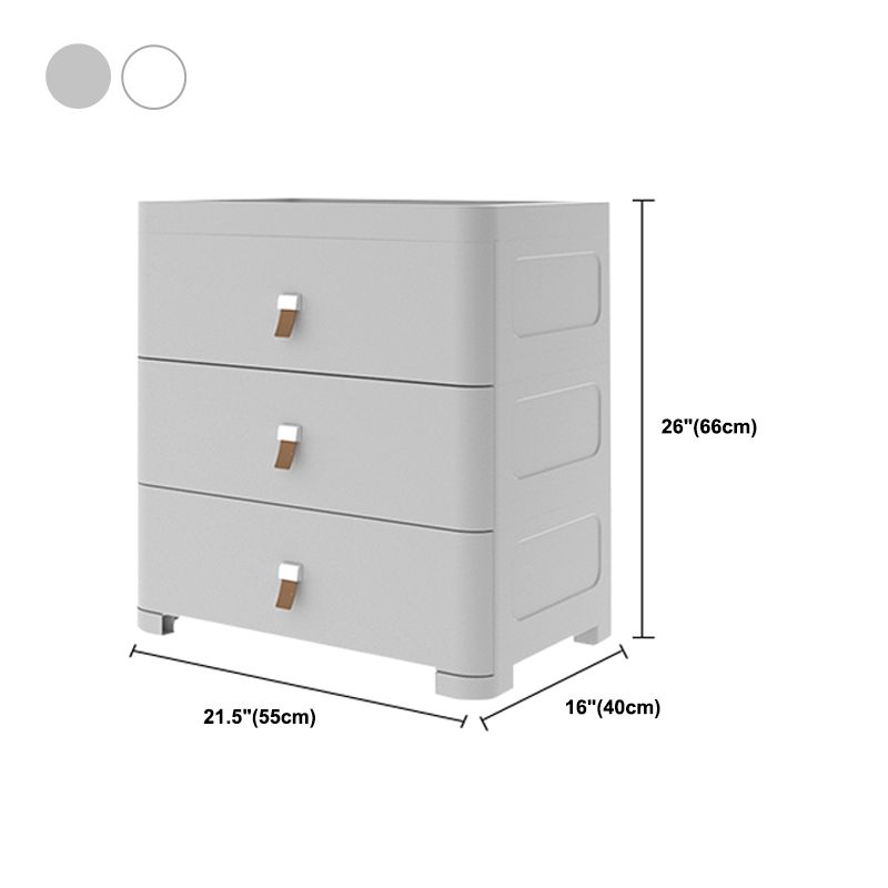 Contemporary Grey / White Chest Plastic Chest with Drawers for Bedroom Clearhalo 'Bedroom Furniture' 'Dressers & Chests' 'dressers_chests' 'furn' 'furn_dressers_chests' 'Furniture' 1200x1200_44323b72-ed1a-470b-9417-15a26915c7ac