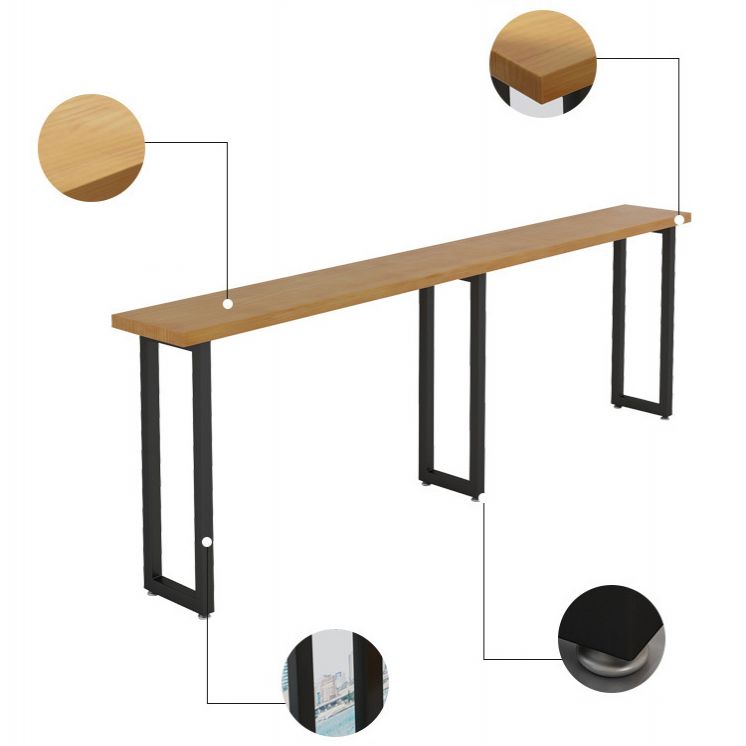 Solid Wood Bar Table Industrial Bar Dining Table with 3 Legs in Black Clearhalo 'Bar Furniture' 'Bar Tables' 'bar_tables' 'furn' 'furn_bar_tables' 'Furniture' 'furniture_bar_tables' 'Kitchen & Dining Furniture' 1200x1200_44325250-68aa-48e3-b245-0e3ecf5cc7c5