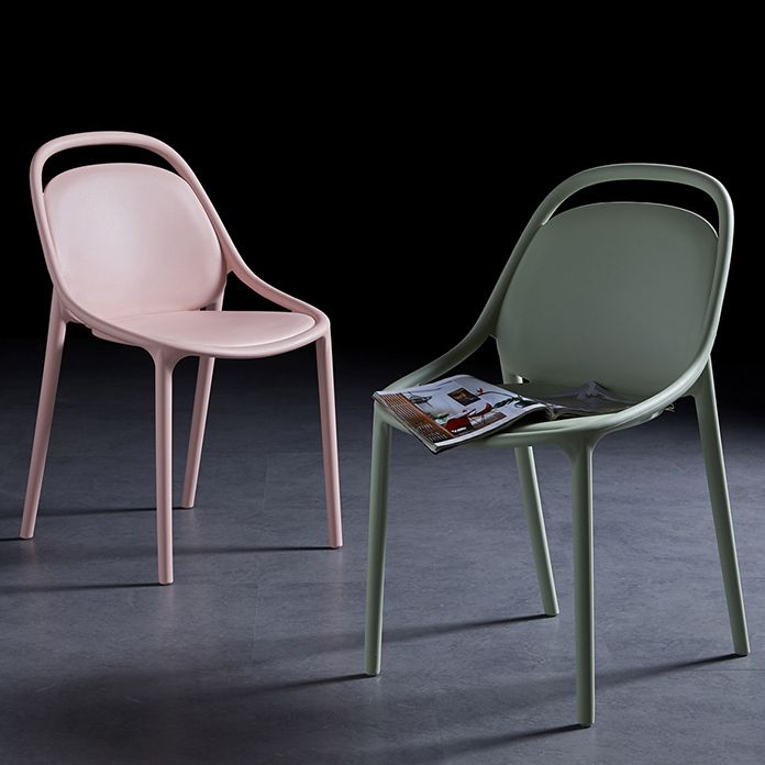 Contemporary Style Stackable Dining Chair Plastic Open Back Side Chair Clearhalo ' kitchen&dining_furn' 'Dining Chairs' 'Dining Tables & Seating' 'dining_chair' 'furn' 'furn_dining_chair' 'Furniture' 'furniture_dining_chair' 'Kitchen & Dining Furniture' 'kitchen' 1200x1200_44327602-0abc-4aef-90b0-7135b0d583a6