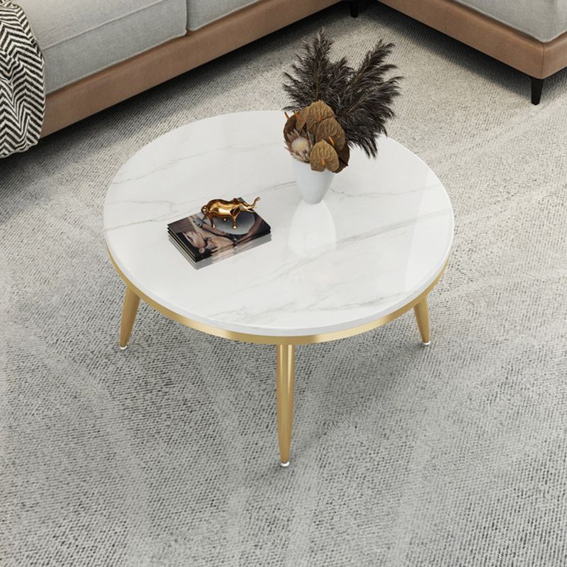17"H Contemporary Coffee Table Round Stone Coffee Cocktail Table Clearhalo 'Coffee & Accent Tables' 'Coffee Tables' 'coffee_tables' 'furn' 'furn_coffee_tables' 'Furniture' 'Living Room Furniture' 1200x1200_4433978b-0cb6-4a9d-ad2e-b47e13989e26