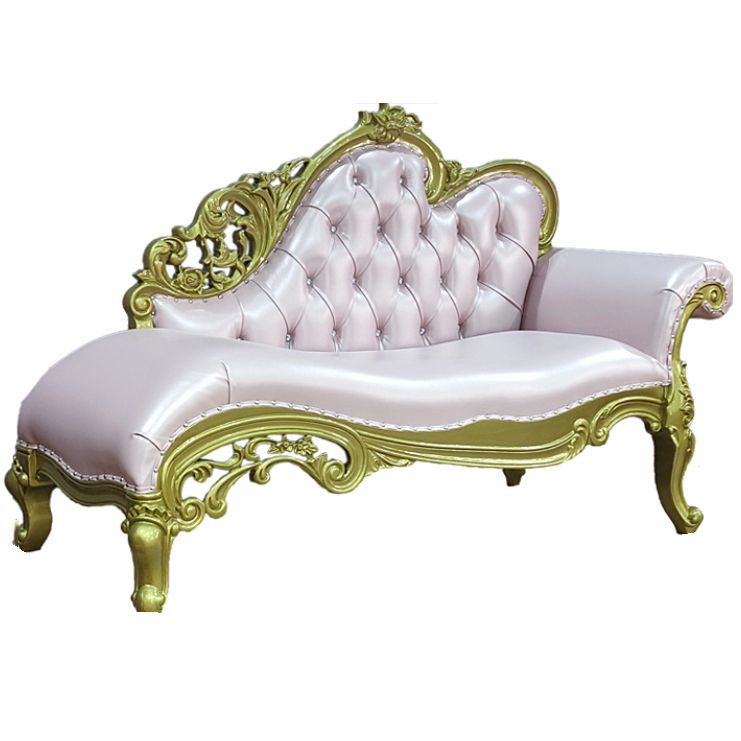Living Room Rolled Arms Chaise Luxury Style Chaise Lounge with Button Tufted Clearhalo 'Chairs & Seating' 'Chaise Lounge' 'chaise_lounge' 'furn' 'furn_chaise_lounge' 'Furniture' 'Living Room Furniture' 1200x1200_44345dd0-4b20-4d62-88f8-92a39e97cc86