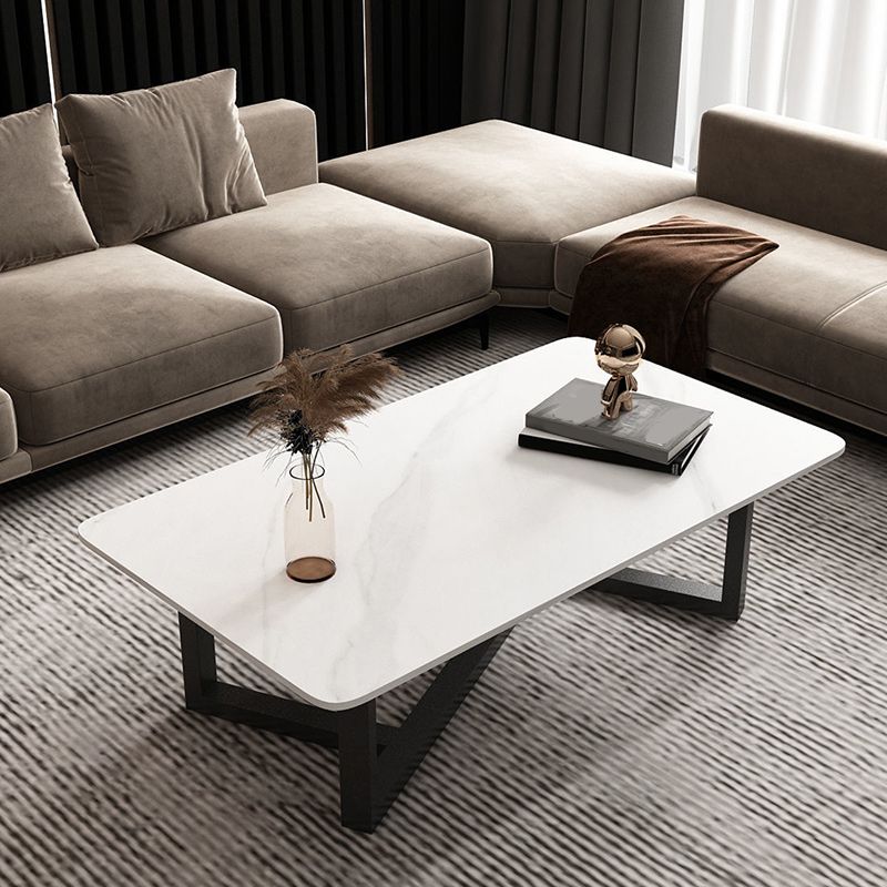 Slate Rectangle Coffee Table Abstract Base Type Cocktail Table Clearhalo 'Coffee & Accent Tables' 'Coffee Tables' 'coffee_tables' 'furn' 'furn_coffee_tables' 'Furniture' 'Living Room Furniture' 1200x1200_4434a365-d02d-4f8a-9743-b5025af18004