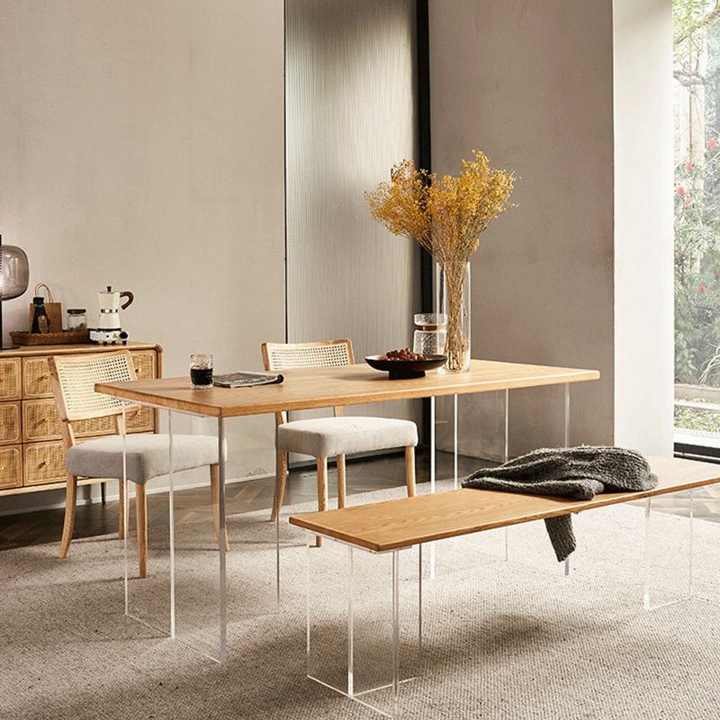 Contemporary Kitchen Dining Chairs Upholstered Chairs with Wood Base