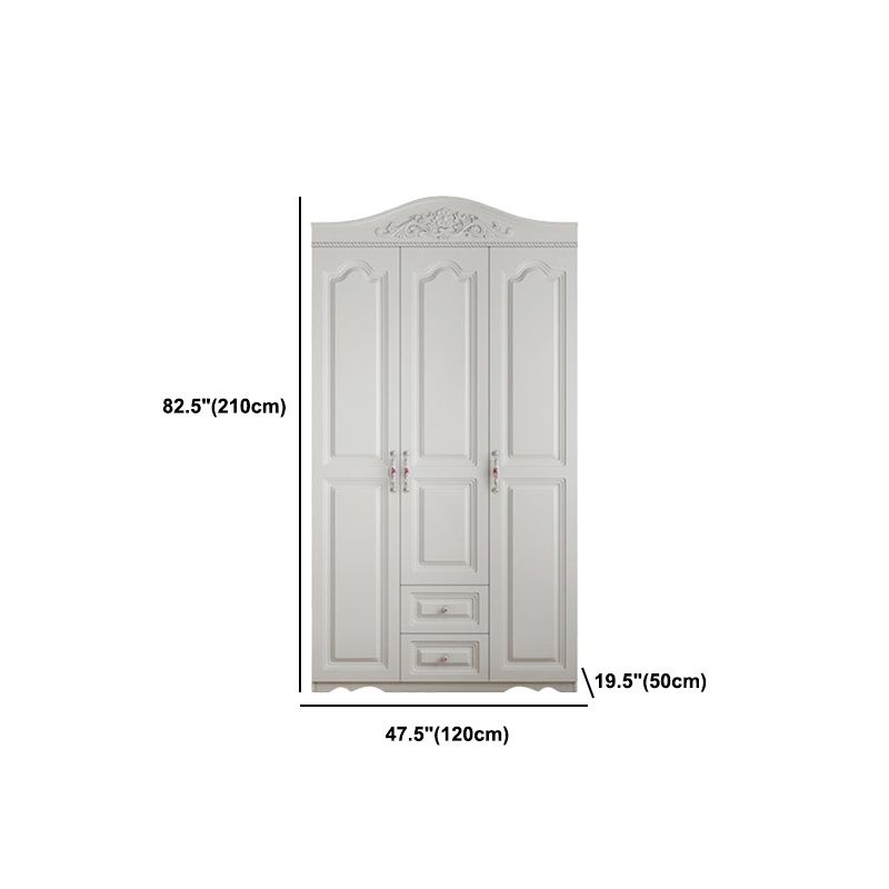 White French Country Wardrobe Armoire Engineered Wood Wardrobe Clearhalo 'Armoires & Wardrobes' 'armoires_wardrobes' 'Bedroom Furniture' 'furn' 'furn_armoires_wardrobes' 'Furniture' 1200x1200_443584d9-a32f-42bc-9239-0816fdb4146d