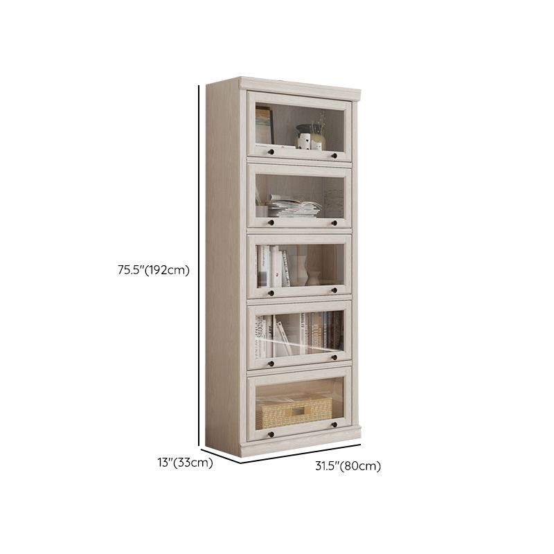 Wooden Standard Bookshelf Contemporary White Bookcase with Doors Clearhalo 'Bookcases' 'furn' 'furn_bookcases' 'Furniture' 'Office Furniture' 1200x1200_4436ca89-d302-40bf-83da-817296424cc9