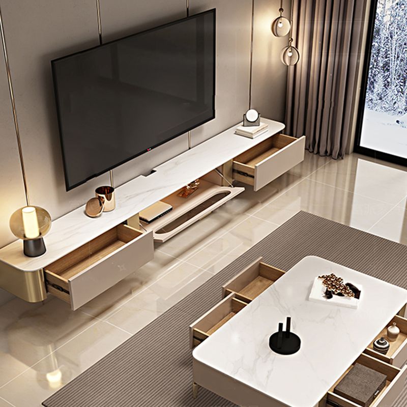 Glam TV Stand Console Stone Brown Media Console with Drawers Clearhalo 'furn' 'furn_tv_stands_entertainment_centers' 'Furniture' 'Living Room Furniture' 'TV Stands & Entertainment Centers' 'TV Stands & Media Storage Furniture' 'tv_stands_entertainment_centers' 1200x1200_4437c183-e74d-4b1d-9b87-ea19d6cb69b8