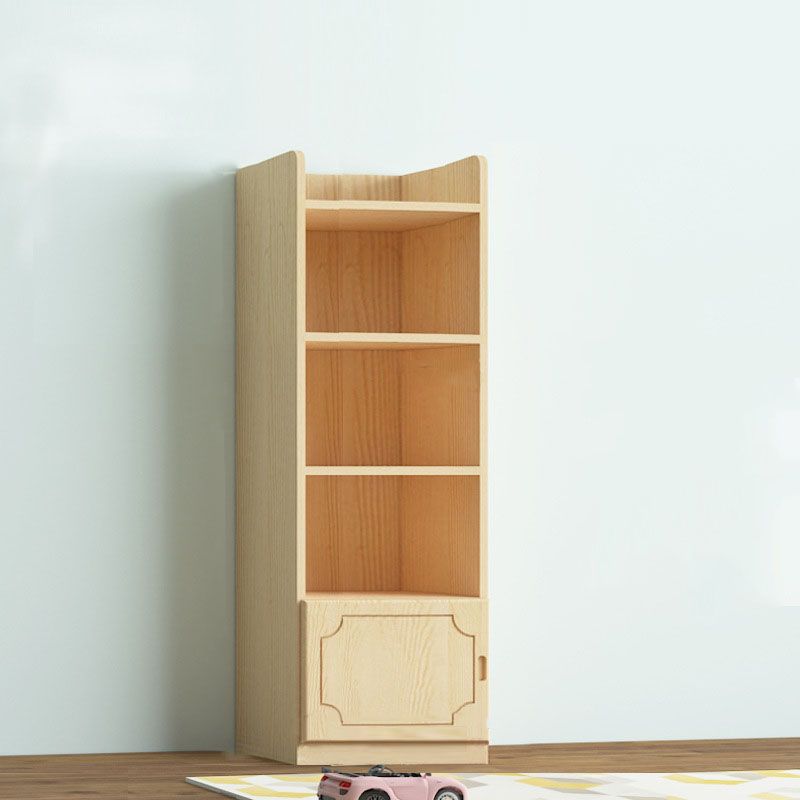 Contemporary Floor Closed Back Book Shelf Wooden Home Shelf Bookcase with Shelves