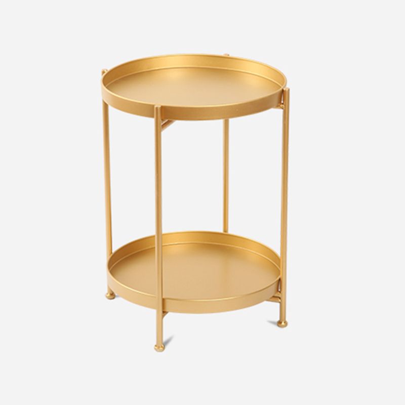 Round Shape Sofa Side Accent Table Tray Top Modernistic Bedroom End Table