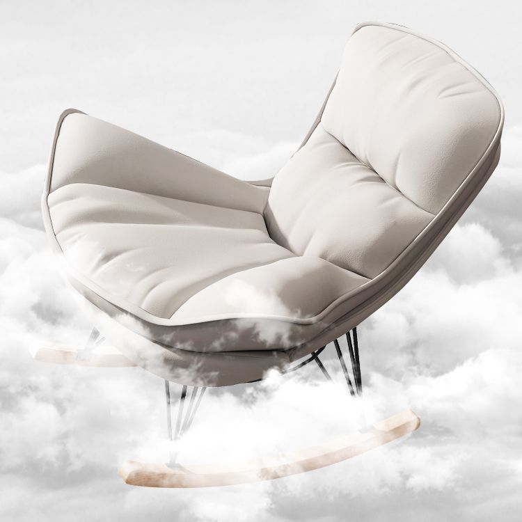 Indoor Leisure Lazy Sofa Chair Modern Style Upholstered Rocking Chair Clearhalo 'Chairs & Seating' 'furn' 'furn_rocking_chairs' 'Furniture' 'Living Room Furniture' 'Rocking Chairs' 'rocking_chairs' 1200x1200_443a7194-b947-4cb7-b9d3-0dbc813e7794