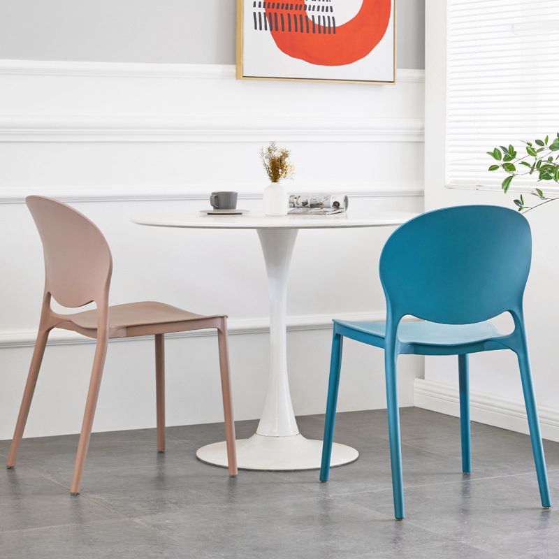 Plastic Contemporary Dining Room Chair Open Back Home Stackable Side Chair Clearhalo ' kitchen&dining_furn' 'Dining Chairs' 'Dining Tables & Seating' 'dining_chair' 'Furniture' 'furniture_dining_chair' 'Kitchen & Dining Furniture' 'kitchen' 1200x1200_443c4502-4099-42ef-934d-a8ef1b1701d8