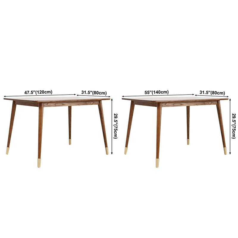 Contemporary Rectangle Dining Table Red gold sandalwood Solid Wood Table with 4 Legs Clearhalo ' dining_table' 'Dining Tables & Seating' 'Dining Tables' 'furn' 'furn_dining_table' 'Furniture' 'furniture_dining_table' 'Kitchen & Dining Furniture' 'kitchen&dining_furn' 'kitchen' 'kitchen_dining_table' 1200x1200_443dfb2f-15ea-49a1-97c8-feb8cc693e8c