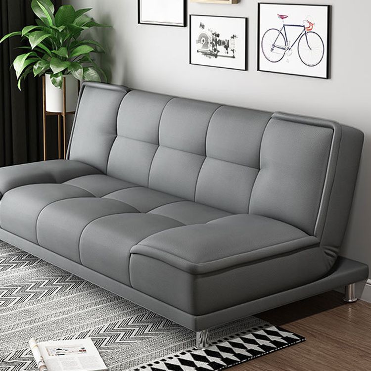 Contemporary Convertible Footrest Stool Sofa Bed with Biscuit Back Clearhalo 'furn' 'furn_sofas' 'Furniture' 'furniture_sofas' 'kitchen' 'kitchen_sofas' 'Living Room Furniture' 'Sofa' 'sofas' 1200x1200_443e9bc2-985a-4e0d-b26f-d9d08946eb96