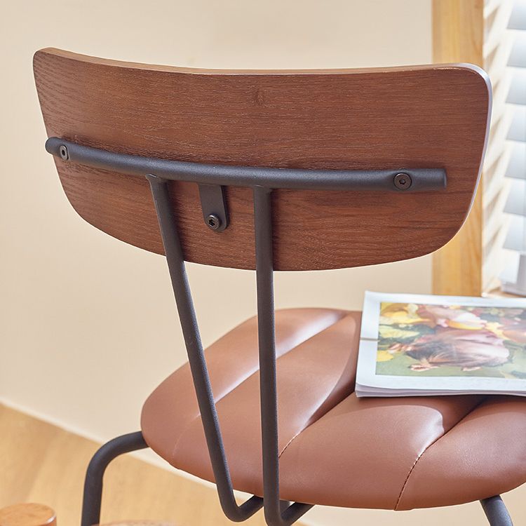 Industrial Metal Dining Side Chair Home Wishbone Armless Cushioned Side Chair Clearhalo ' kitchen&dining_furn' 'Dining Chairs' 'Dining Tables & Seating' 'dining_chair' 'Furniture' 'furniture_dining_chair' 'Kitchen & Dining Furniture' 'kitchen' 1200x1200_443f318d-7036-44b8-9e2a-5f8386984d0b