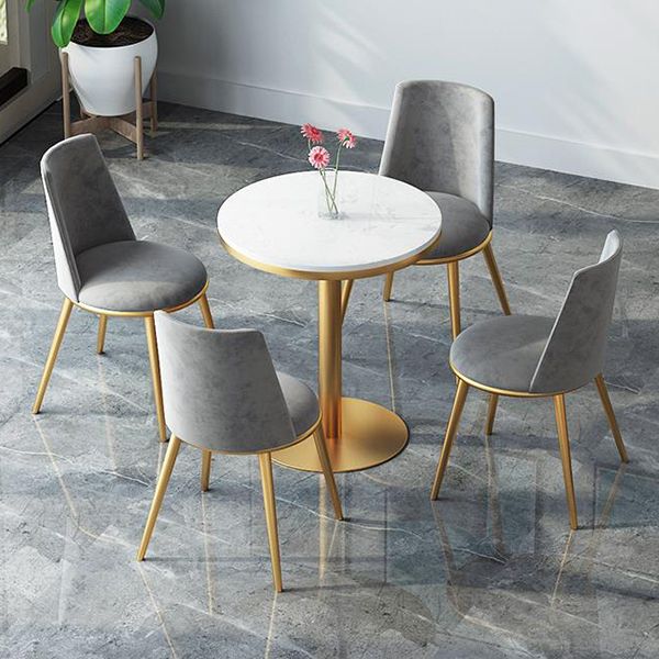 1/3/5 Pieces Dining Set Black-gold Base and White Top Table Glam Style Kitchen Set Clearhalo 'Dining Room Sets' 'Dining Tables & Seating' 'dining_room_set' 'furn' 'furn_dining_room_set' 'Furniture' 'furniture_dining_room_set' 'Kitchen & Dining Furniture' 'kitchen&dining_furn' 'kitchen' 1200x1200_44410636-2083-4325-a662-8ce44c39ed18