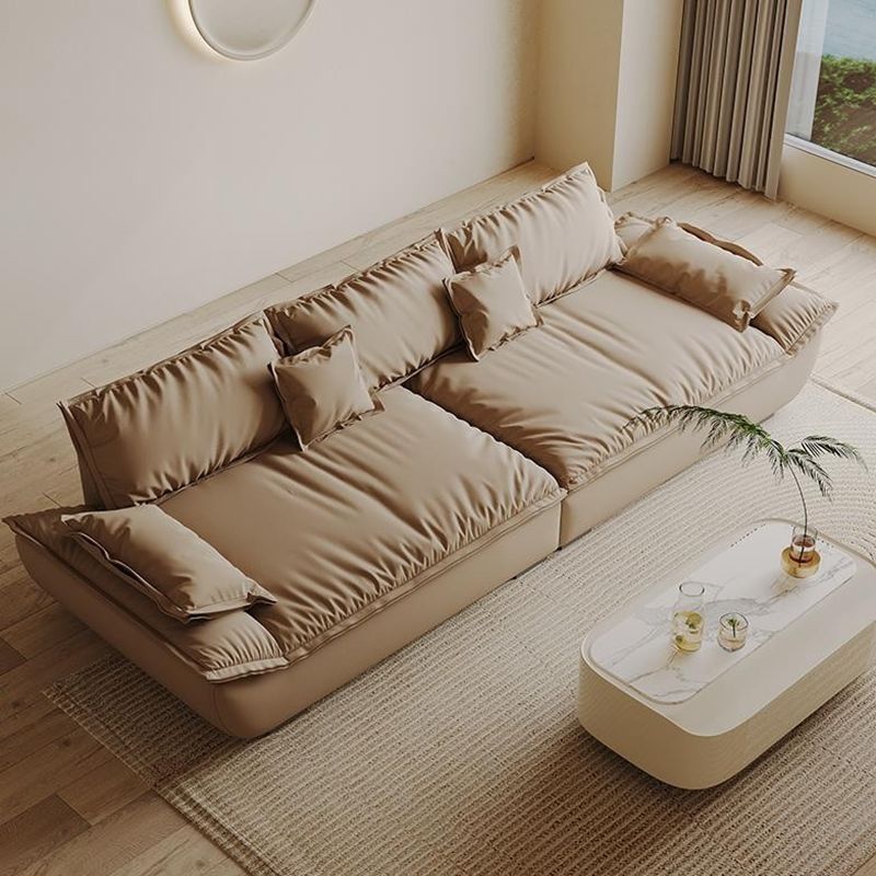 Contemporary Faux Leather Pillow Top Arm Pillows Living Room Seating Clearhalo 'furn' 'furn_sofas' 'Furniture' 'Living Room Furniture' 'Sofa' 'sofas' 1200x1200_444172b9-3b63-4148-ae09-f03b75a54ce3