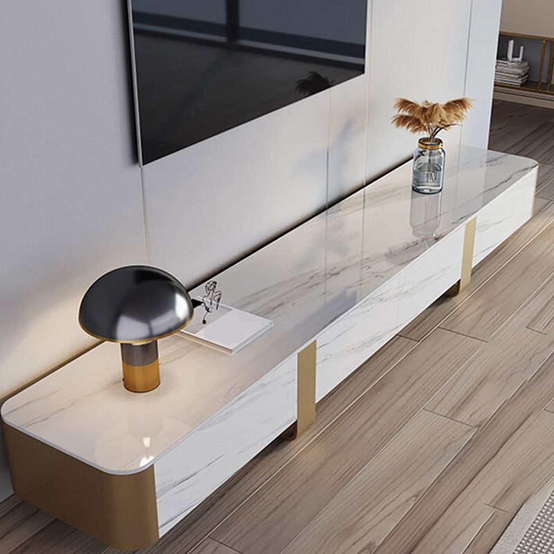 Glam TV Console Enclosed Storage Stone Media Console with 4 Drawers for Living Room Clearhalo 'furn' 'furn_tv_stands_entertainment_centers' 'Furniture' 'Living Room Furniture' 'TV Stands & Entertainment Centers' 'TV Stands & Media Storage Furniture' 'tv_stands_entertainment_centers' 1200x1200_444182aa-f31a-4654-b1dd-ded4bb1d58d6