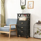 Commode en bois massif de coffre de rangement côtier avec 1/2/3/4 tiroirs, largeur de 11,7 pouces