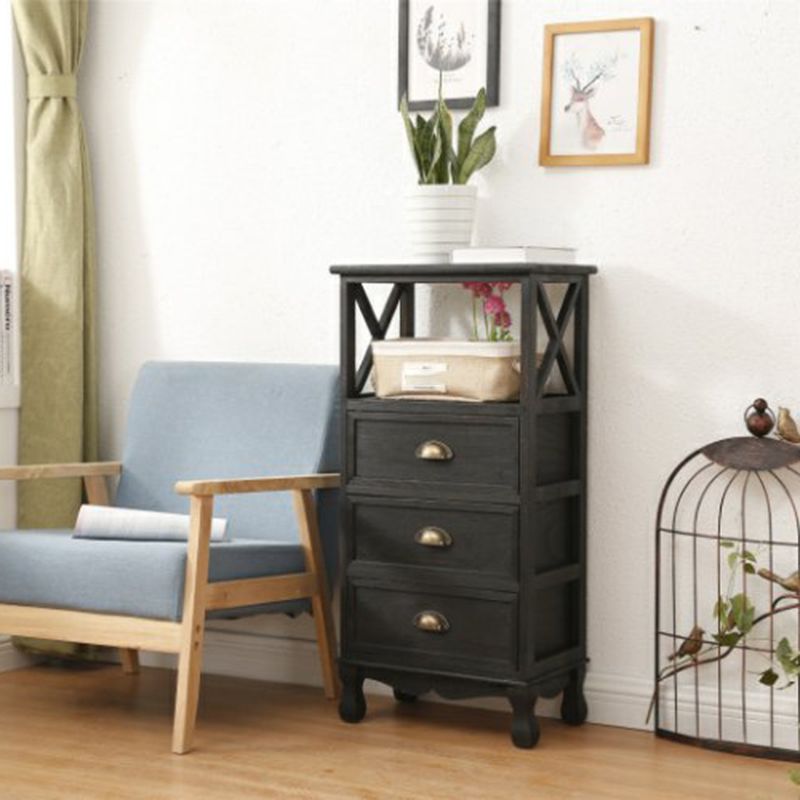 Commode en bois massif de coffre de rangement côtier avec 1/2/3/4 tiroirs, largeur de 11,7 pouces