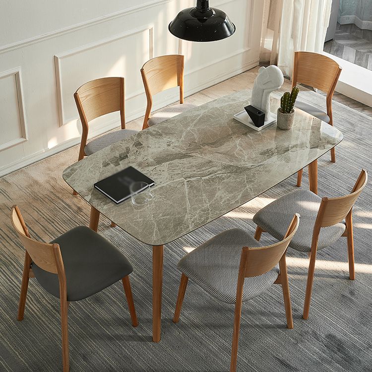 Solid Wood Mid-Century Modern Table Rectangle Sintered Stone Top Table with 4 Legs Clearhalo ' dining_table' 'Dining Tables & Seating' 'Dining Tables' 'furn' 'furn_dining_table' 'Furniture' 'furniture_dining_table' 'Kitchen & Dining Furniture' 'kitchen&dining_furn' 'kitchen' 'kitchen_dining_table' 1200x1200_44448fc3-35b4-41ad-be9e-24bc99ee081e