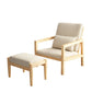 Bras en bois de style nordique inclus avec chaise d'accent salon coussin