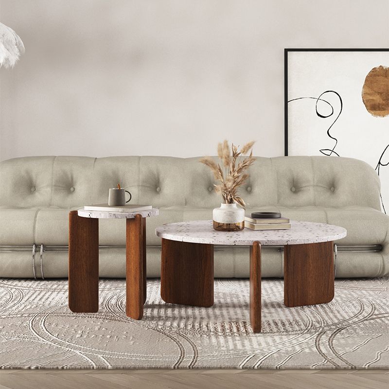Stone Coffee Cocktail Table Modern 3 Legs Coffee or End Table Clearhalo 'Coffee & Accent Tables' 'Coffee Tables' 'coffee_tables' 'furn' 'furn_coffee_tables' 'Furniture' 'Living Room Furniture' 1200x1200_444502b7-9211-4654-8236-e8b8fbfd86d2