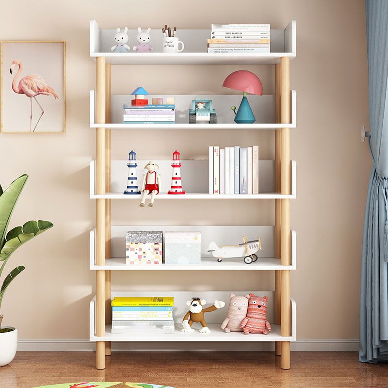 Scandinavian Vertical Bookshelf Open Etagere Manufactured Wood and Solid Wood Bookcase Clearhalo 'Bookcases' 'furn' 'furn_bookcases' 'Furniture' 'furniture_bookcases' 'Office Furniture' 1200x1200_444622e4-66bb-4c10-9d8b-44a333a59f17