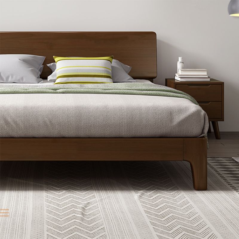 Traditional Wooden Standard Bed with Rectangular Headboard Bed Clearhalo 'Bedroom Furniture' 'Beds' 'furn' 'furn_beds' 'Furniture' 1200x1200_44486110-efa7-4b62-9a6d-5f8f6ce49b3e