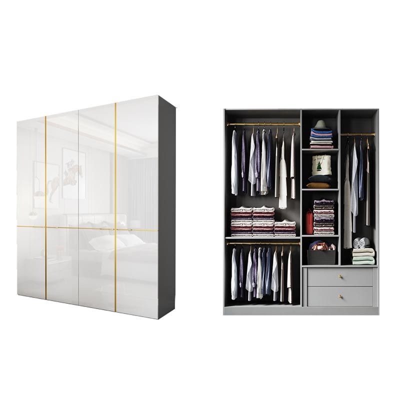 Armoire armoire de garde-robe moderne avec rail de vêtements