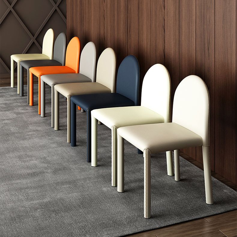 Contemporary Style Dining Chair Kitchen Armless Side Chair with Metal Legs Clearhalo ' kitchen&dining_furn' 'Dining Chairs' 'Dining Tables & Seating' 'dining_chair' 'furn' 'furn_dining_chair' 'Furniture' 'furniture_dining_chair' 'Kitchen & Dining Furniture' 'kitchen' 1200x1200_444b49a6-58f8-4c0f-b9cb-86e7949ee58f